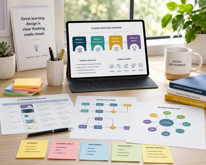Content and instructional design service illustration
